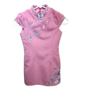 Chinese Qipao Cheongsam Baby Girl Child‎ Kids Dress 130cm 8Y Pink